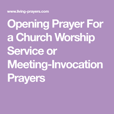 opening prayer for worship service